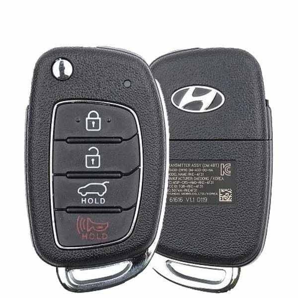 Oem OEM: REF: 2015-2019 Hyundai Santa Fe / 4-Button Flip Key / PN: 95430-2W110 / TQ8-RKE-4F31 RFK-HY-4F31 - main
